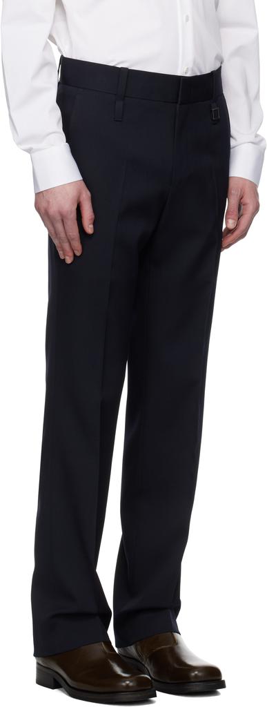 Wooyoungmi Navy Slim Straight Trousers
