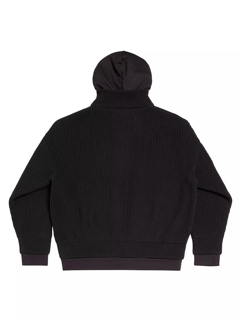 【BALENCIAGA】UNITY SPORTS ICON BIKER ジップアップ HOODIE Balenciaga Unity Sports Icon Layered Zip-Up Hoodie Oversized