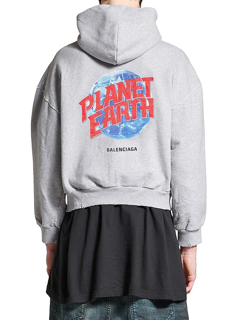 Balenciaga Planet Earth Zip-Up Hoodie Regular Fit - Compare