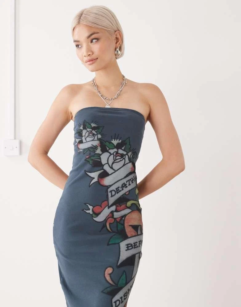 Shop Ed Hardy slogan bandeau dress in charcoal on Sale at BeyondStyle  Get  10% Off Ed Hardy slogan bandeau dress in charcoal with Limited-Time Flash  Deals, Exclusive Discounts, and Special Offers.