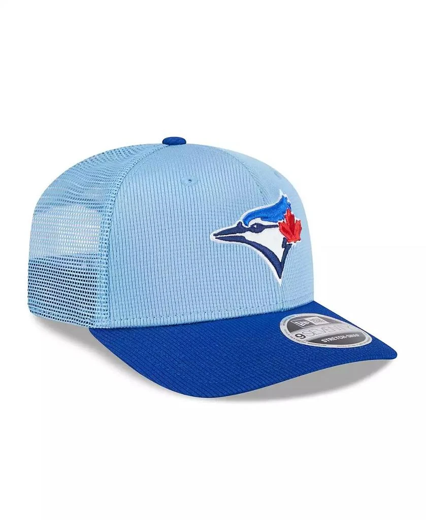 New Era Men's Powder Blue/Royal Toronto Blue Jays 2025 Batting Practice 9SEVENTY Stretch-Snap Trucker Hat 4