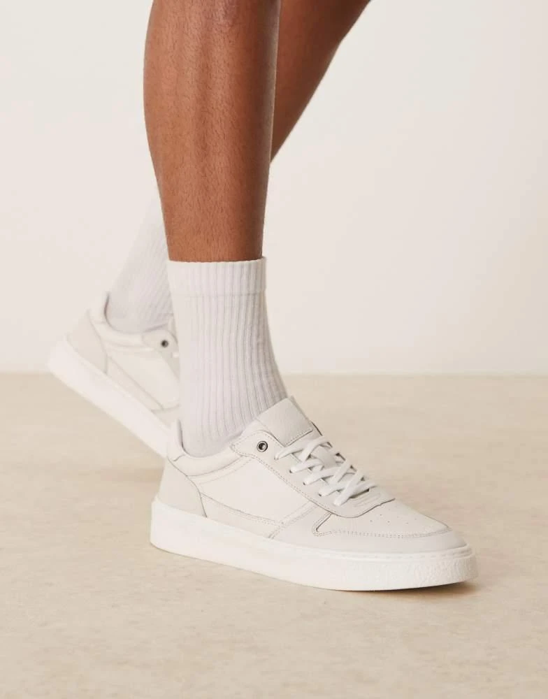 ASOS ASOS DESIGN white trainers in leather 2