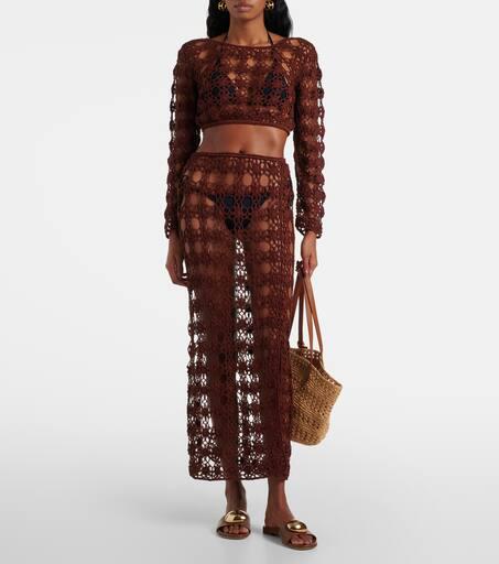 ANNA KOSTUROVA Bella crochet cotton maxi skirt