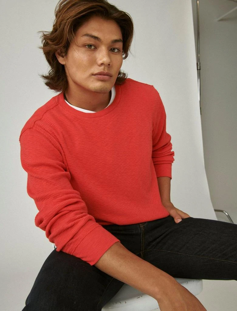Lucky Brand Men's Garment Dye Thermal Crew 1