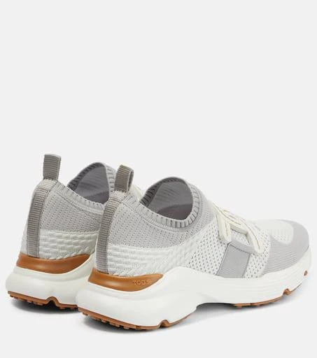 Tod's Leather-trimmed knit sneakers 3