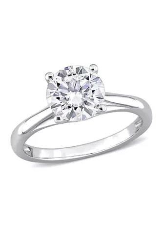 Belk 
Co. 2 ct. tw. Created Moissanite Solitaire Ring in 10k White Gold