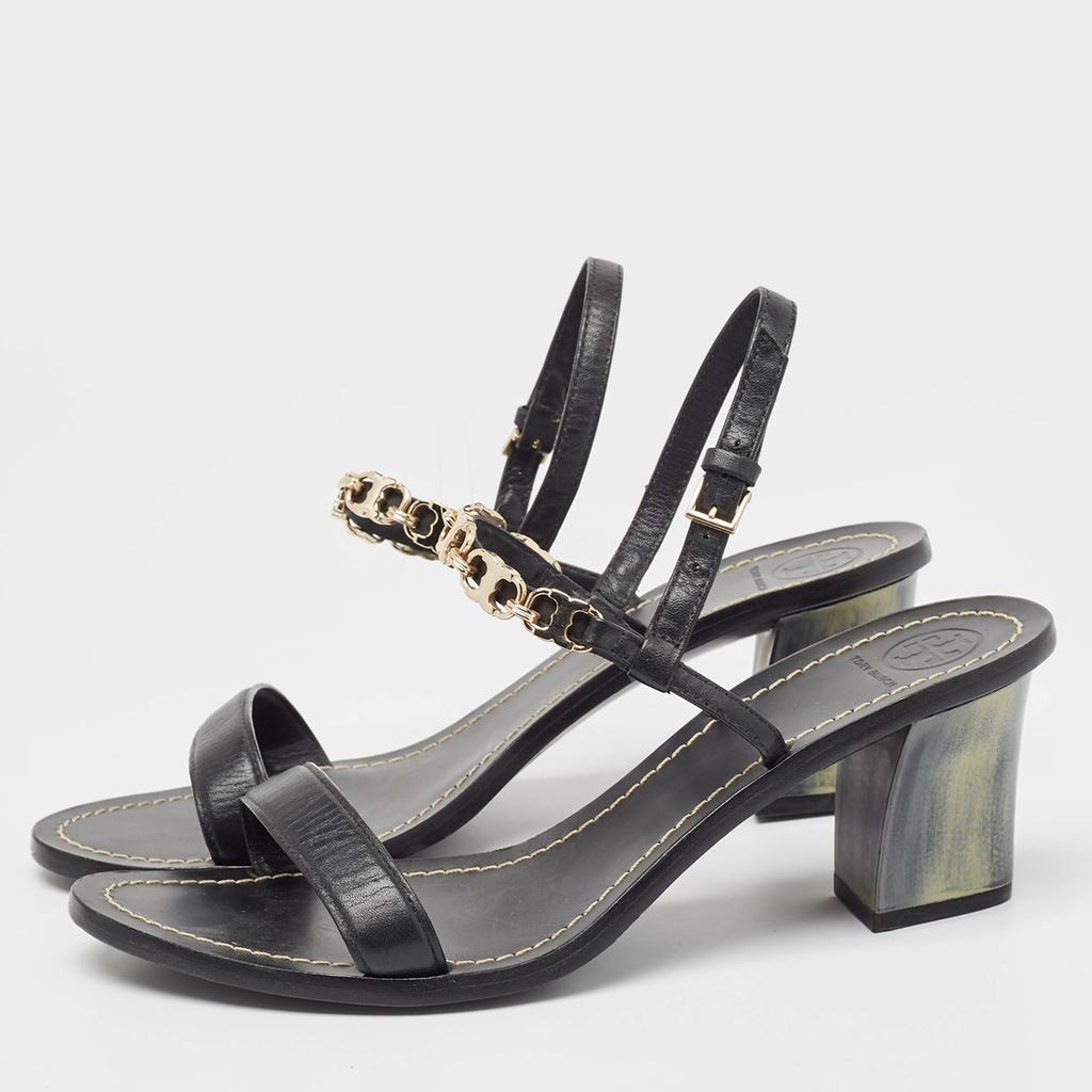 Tory Burch Tory Burch Black Leather Slingback Sandals Size 39.5