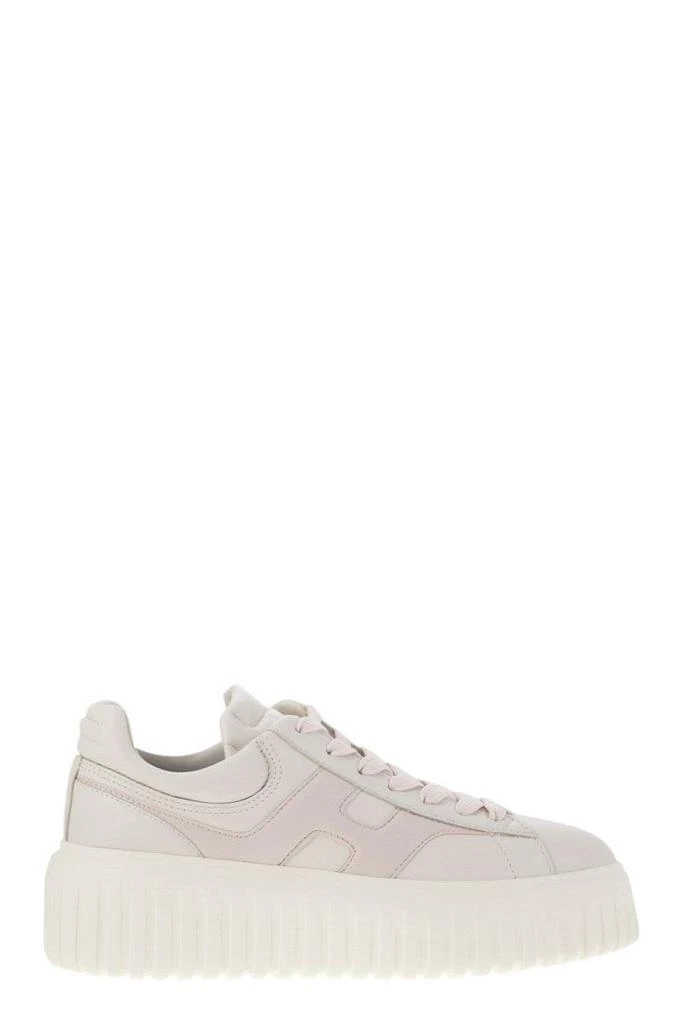 hogan SMOOTH LEATHER H STRIPES PLATFORMS. 1