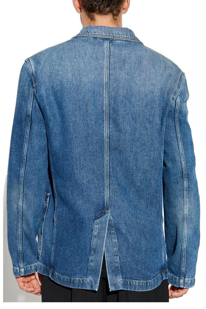 Versace Versace Logo Applique Denim Blazer 3