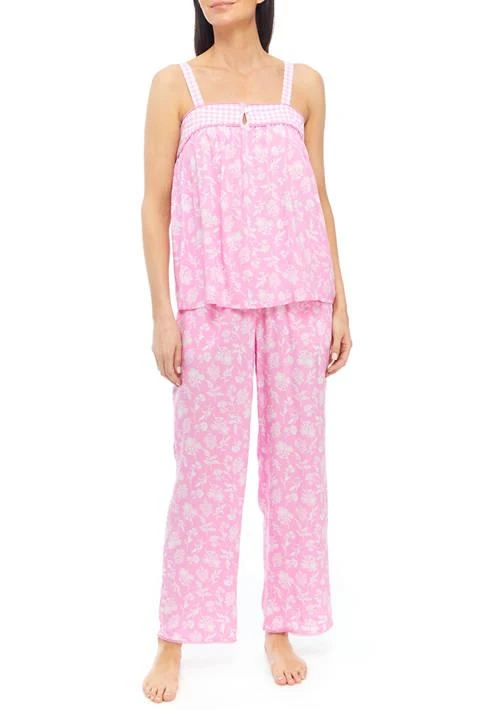 Crown & Ivy™ Ivy Womens Woven Rayon Printed Pajama Set 1
