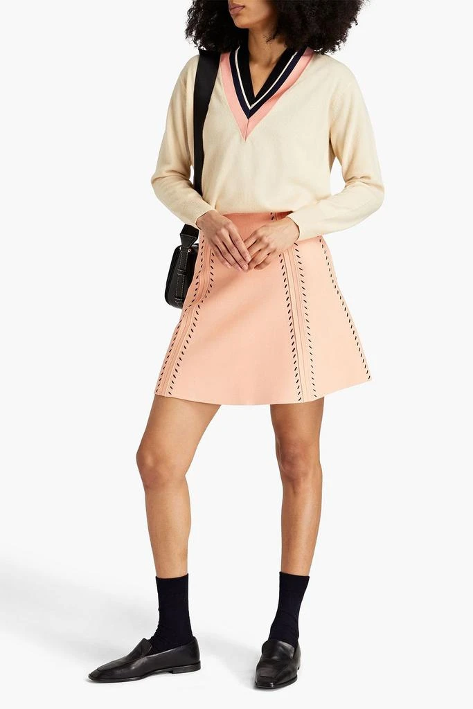 Sandro Pointelle-knit mini skirt 2