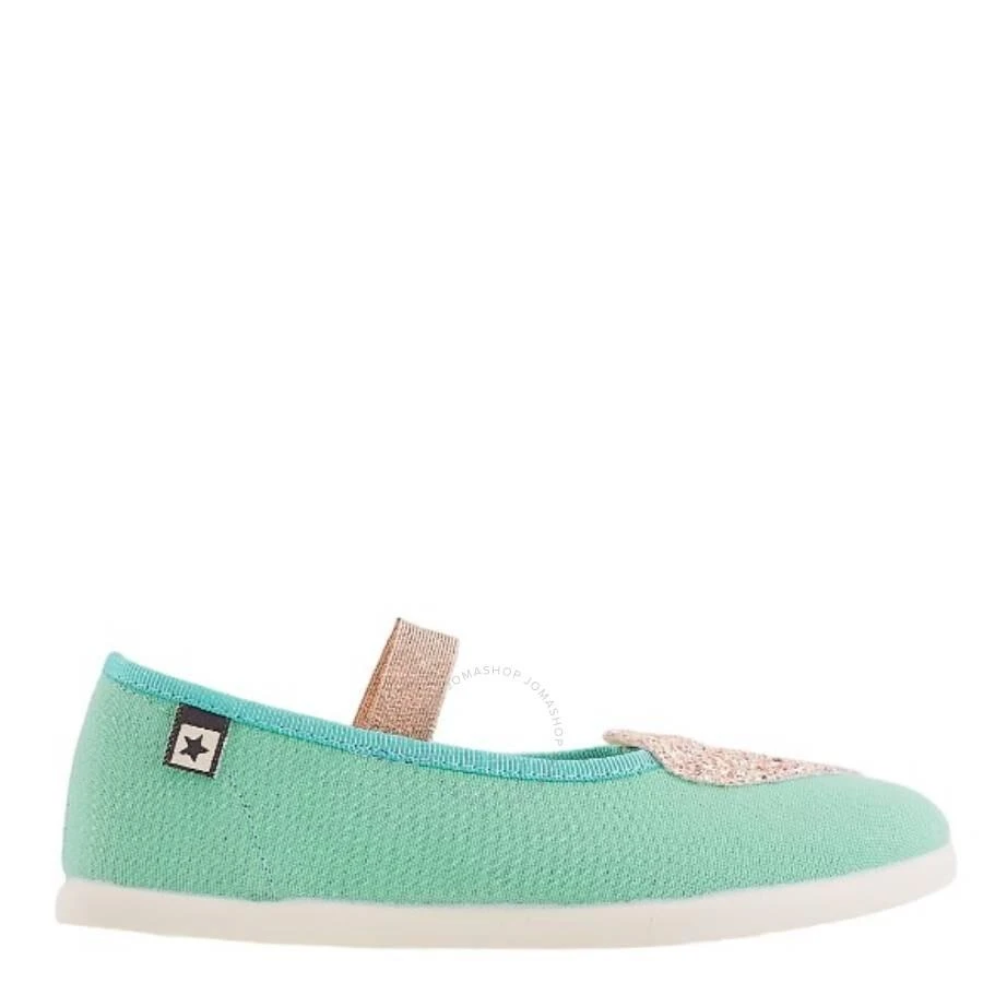 Bonton Girls Green Sarra Mary Jane Flats 1