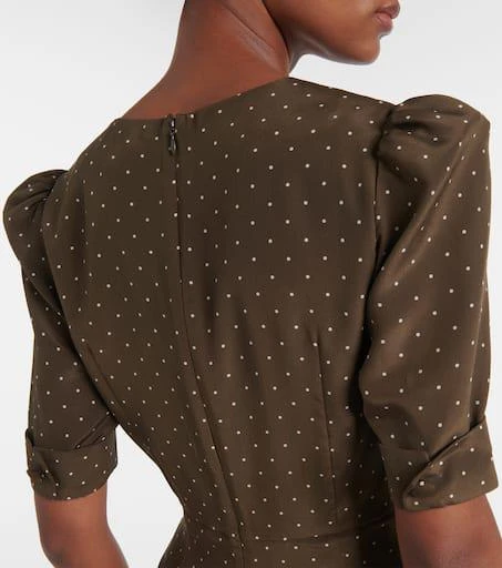 Alessandra Rich Polka-dot silk midi dress 5