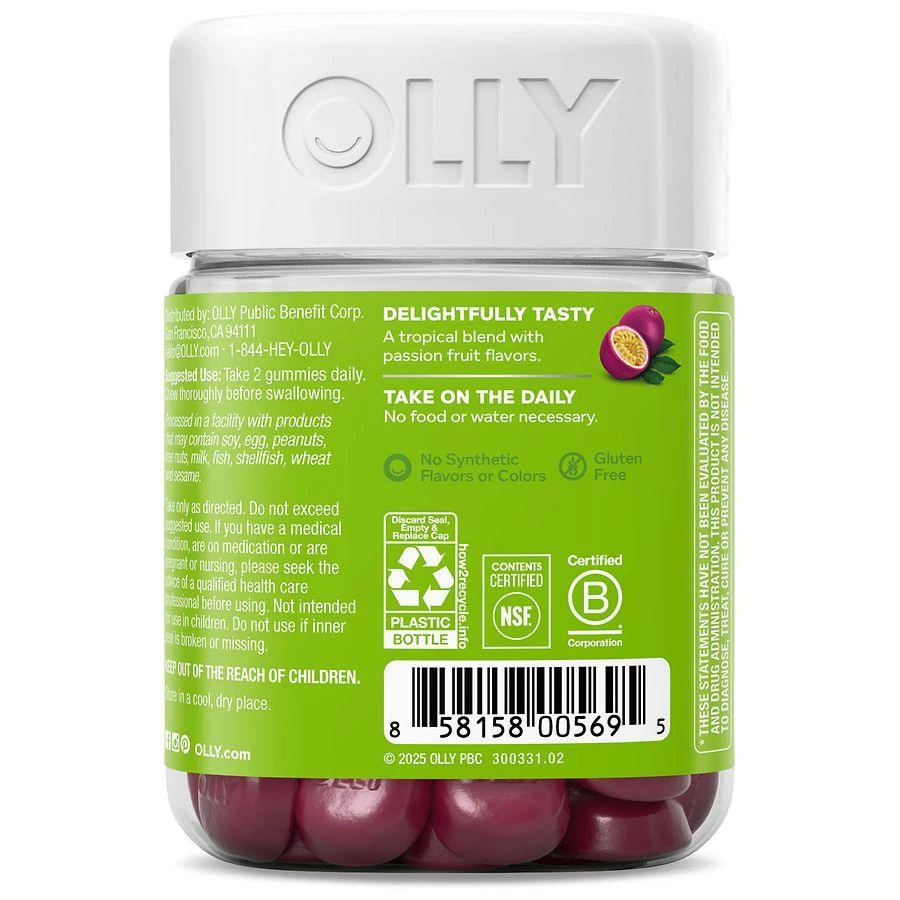 OLLY Daily Energy Gummies - Caffeine Free Tropical Passion 6