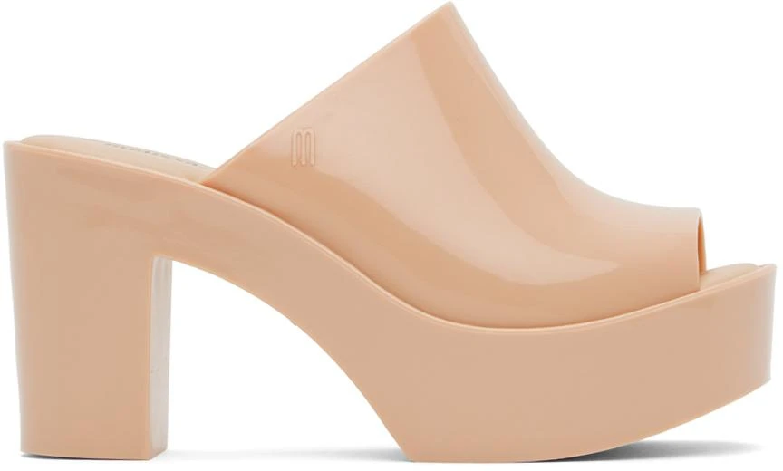 Melissa Beige Mule Heeled Sandals 1