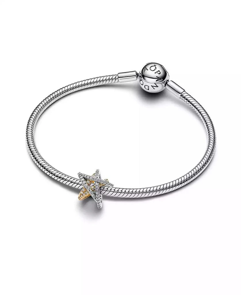 PANDORA Two-Tone Sparkling Crossover Star Charm 2