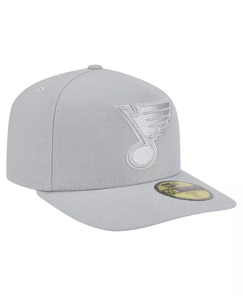 New Era Men's Gray St. Louis Blues Color Pack A-Frame 59FIFTY Fitted Hat 3