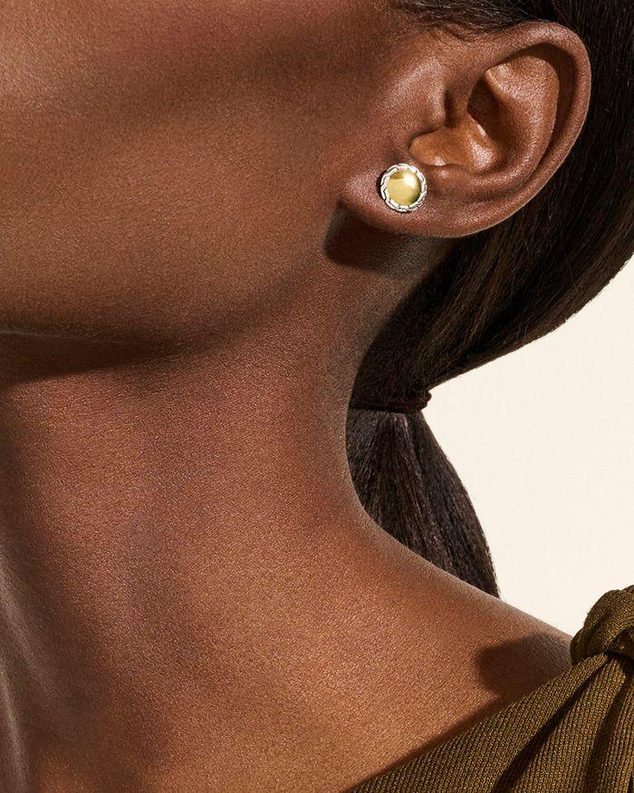 John Hardy 14K Yellow Gold & Sterling Silver JH Essentials Stud Earrings