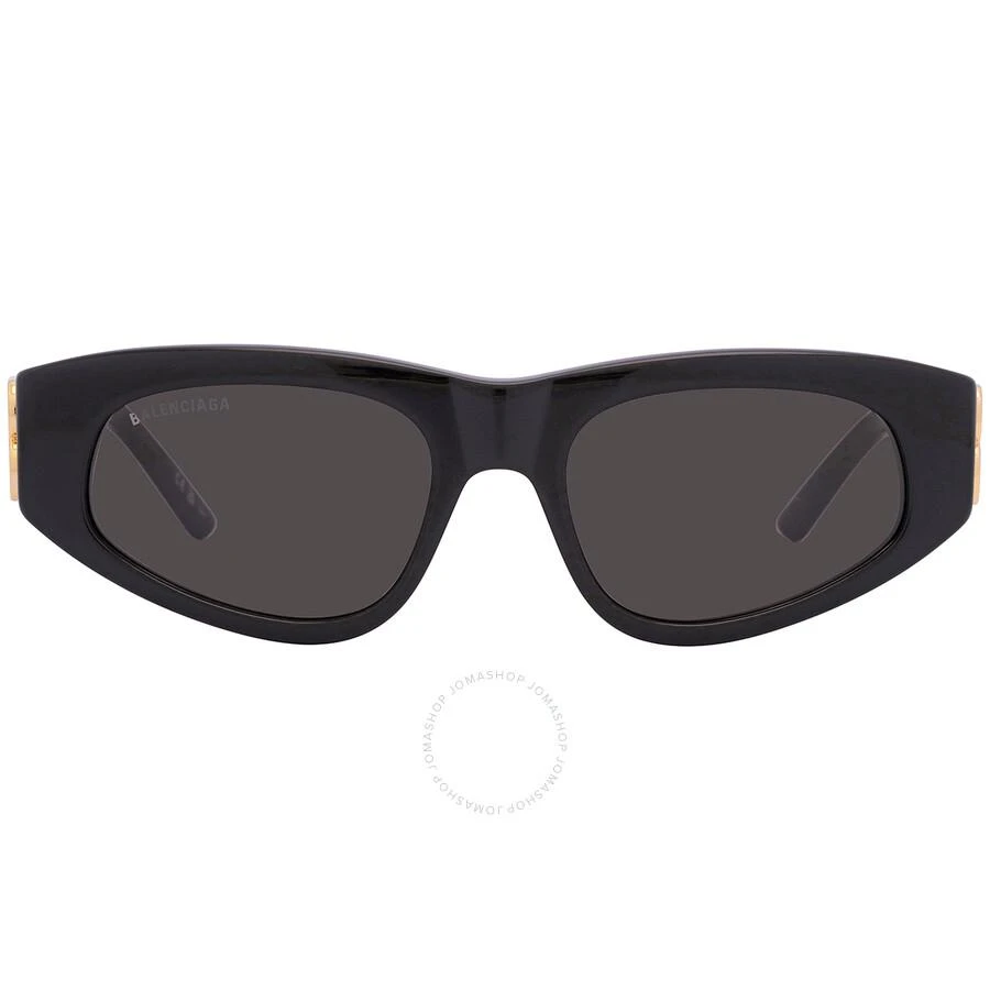 Balenciaga Balenciaga Grey Oval Ladies Sunglasses BB0095S 001 53 1