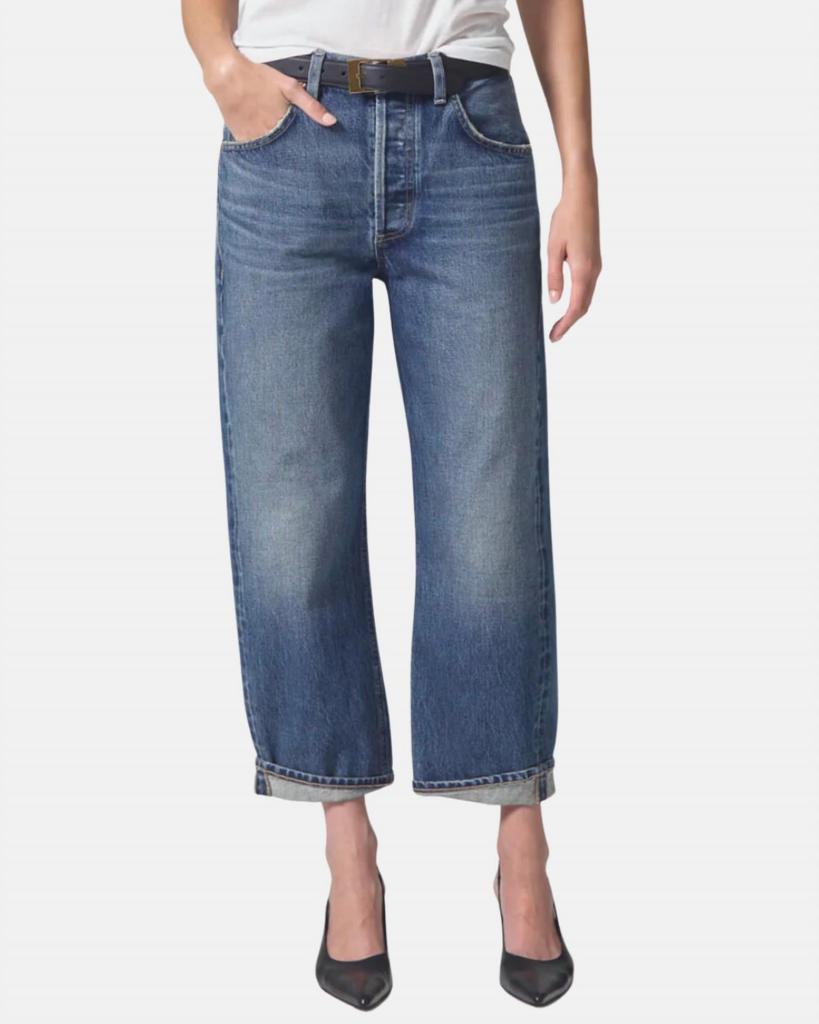 Citizens Of Humanity Dahlia Bow Leg Baby Roll Jeans In Brielle