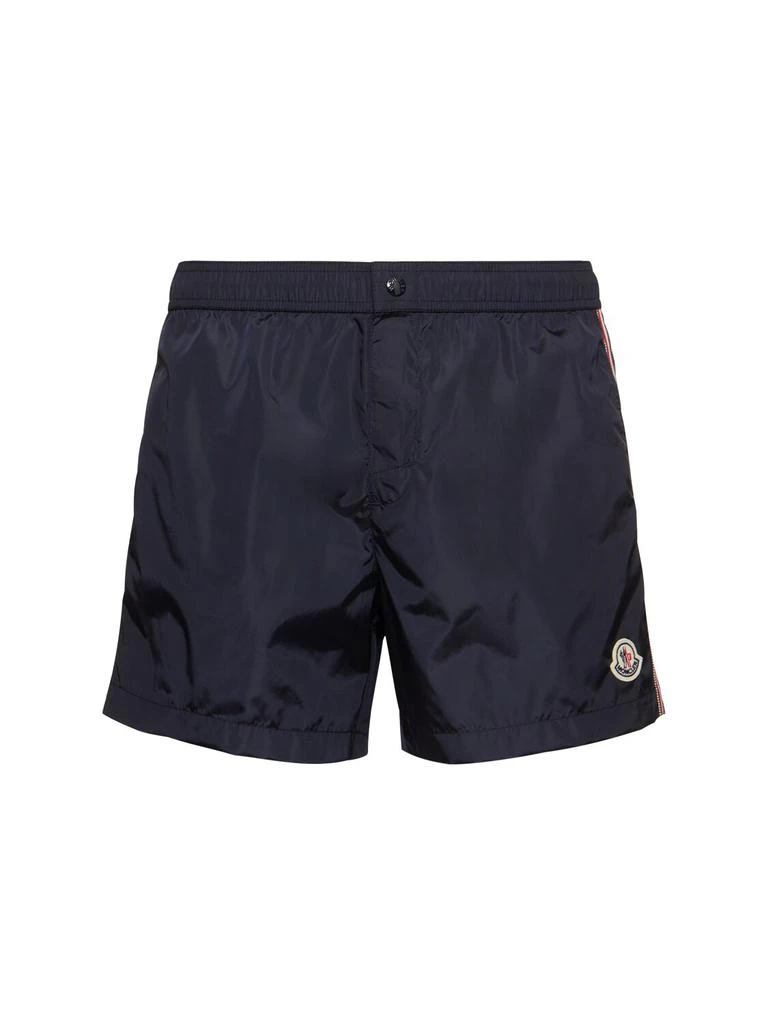 Moncler Tricolour Trimmed Nylon Swim Shorts 1