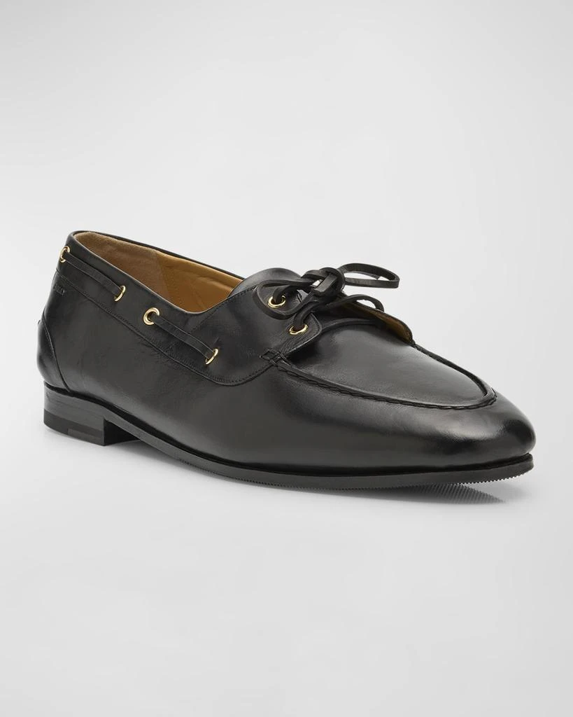 Bally Men's Pathy Leather Boat Shoes 3