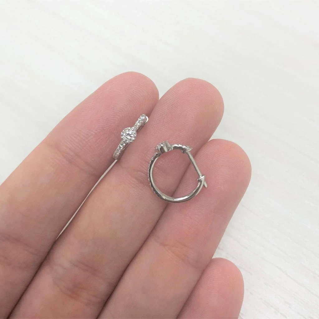 Sabrina Designs 14K White Gold Huggie Earrings 2