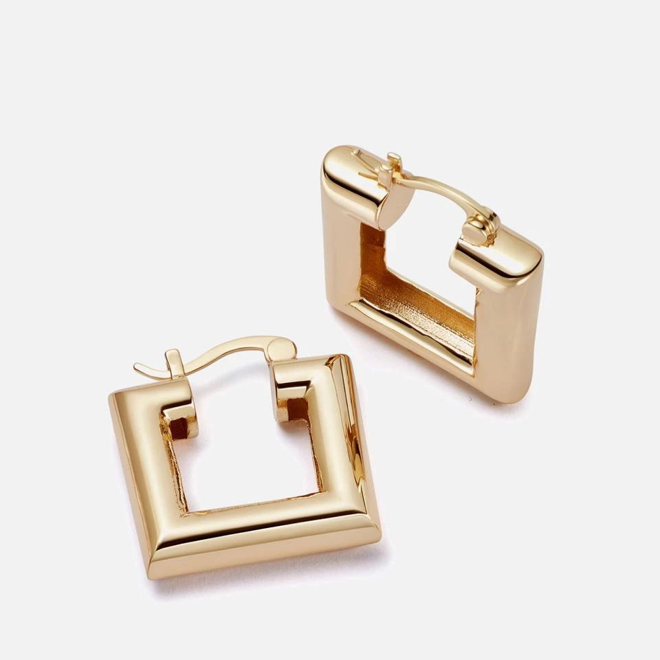 Daisy London Daisy London X Polly Sayer Gold-Plated Chubby Square Earrings 1