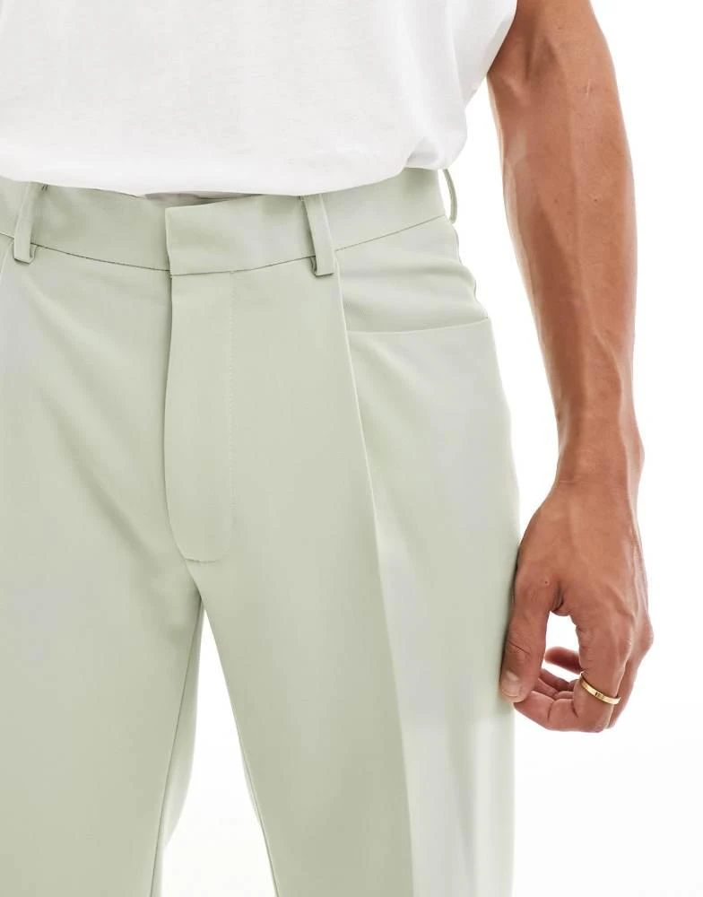 ASOS ASOS DESIGN slim fit suit trousers in sage green 3