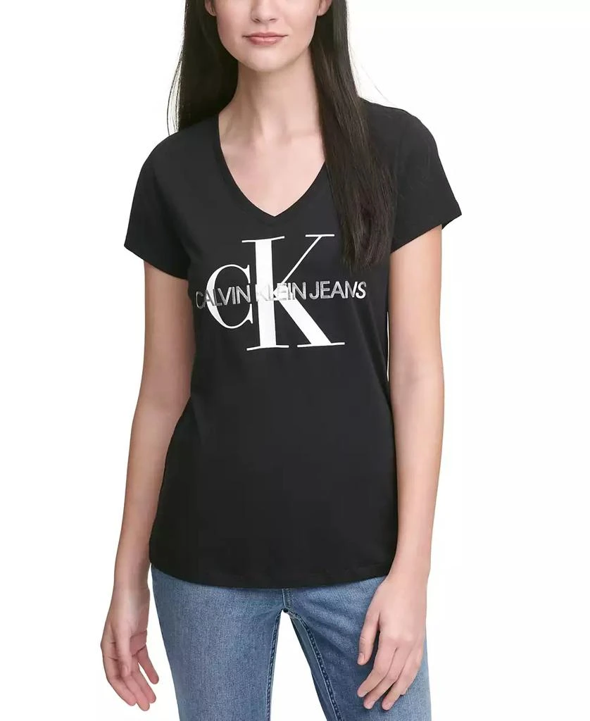 Calvin Klein Jeans V-Neck Logo T-Shirt 1