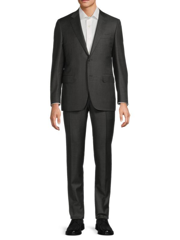 Canali Modern-Fit Solid Wool Two-Button Suit