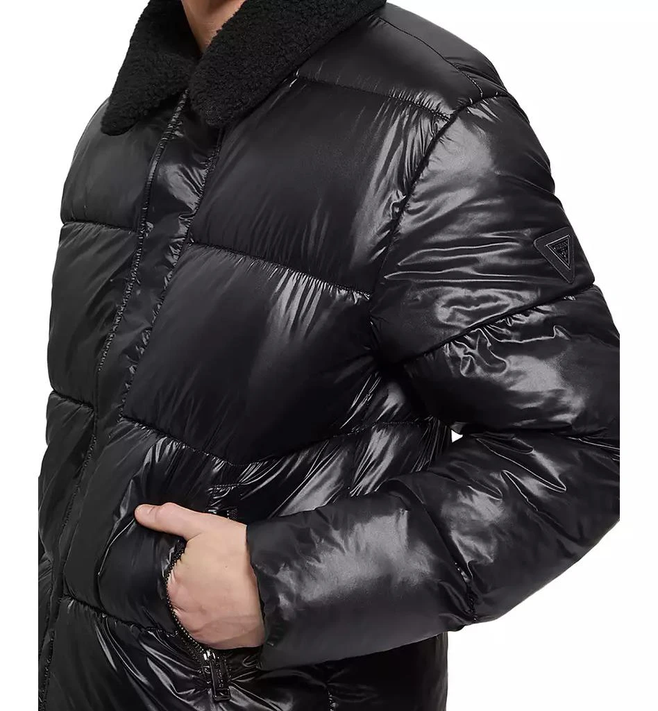 GUESS Men's Puffer Jacket with Sherpa Collar 3