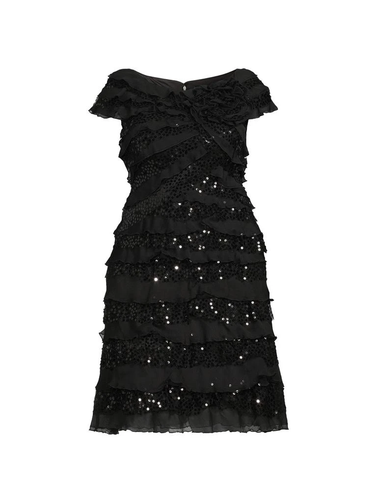 Tadashi Shoji Sequin Ruffle Midi-Dress 3