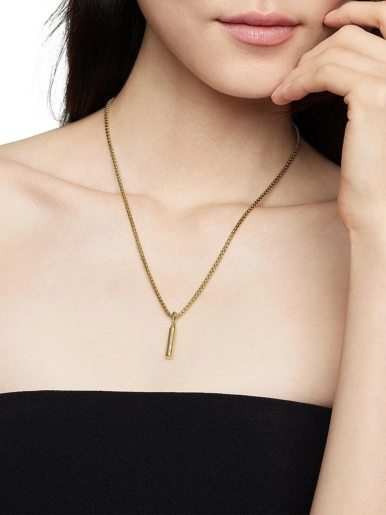 David Yurman Barrel Amulet in 18K Yellow Gold with Diamonds, 27MM 7