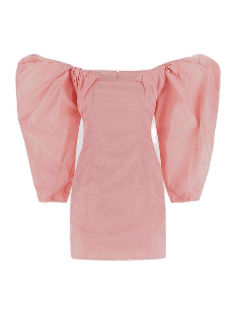 Jacquemus Jacquemus Long-Sleeved Scalloped Mini Dress White