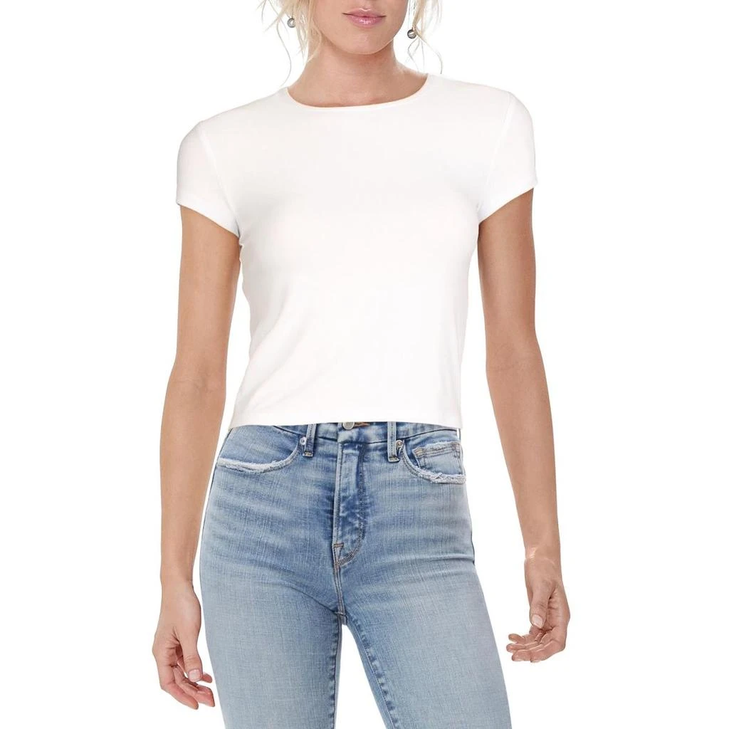 Planet Gold Juniors Womens Crewneck Short Sleeve T-Shirt 2