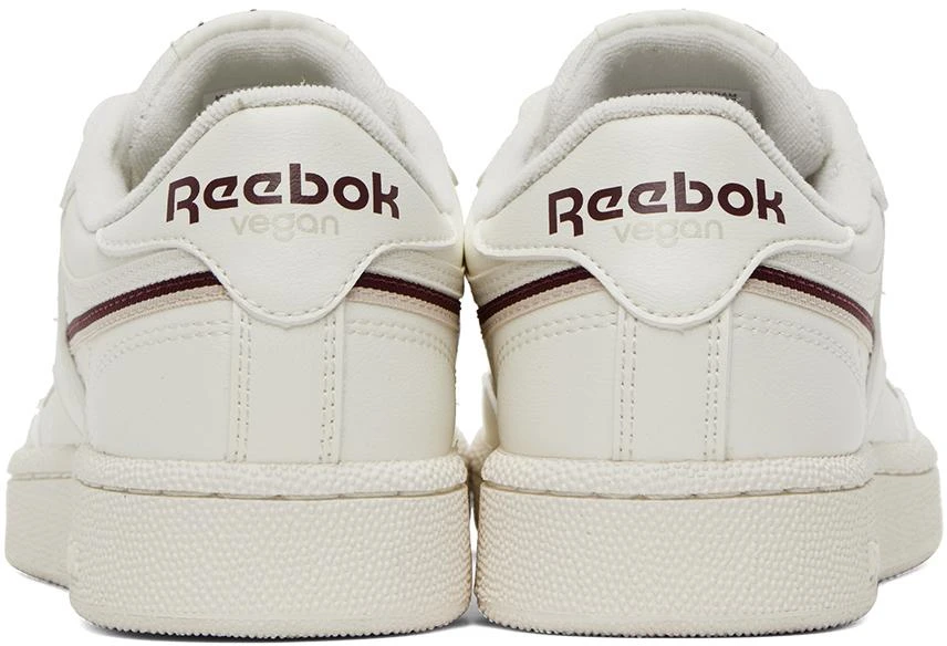 Reebok Off-White & Burgundy Club C 85 Sneakers 2