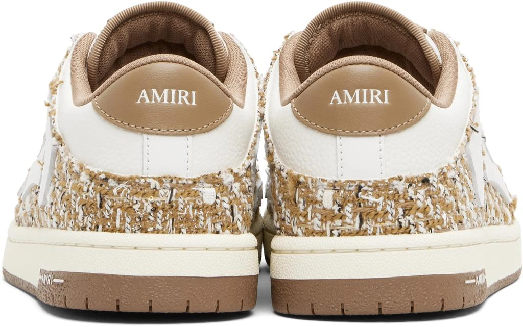 AMIRI Beige Bouclé Skel Top Low Sneakers 2