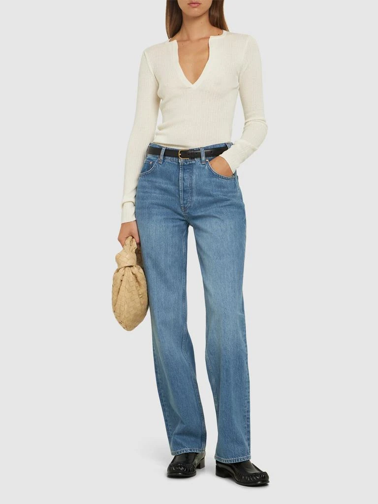 ANINE BING Gavin High Rise Straight Jeans 1