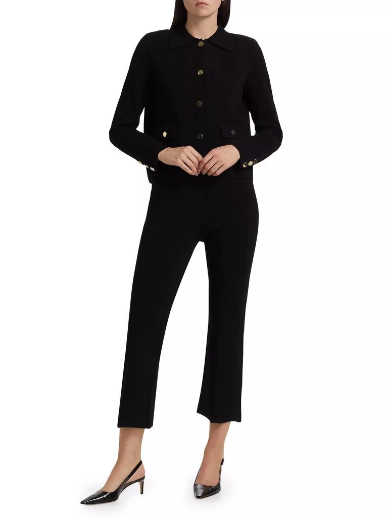 VERONICA BEARD Bray Knit High-Rise Crop Pants 2