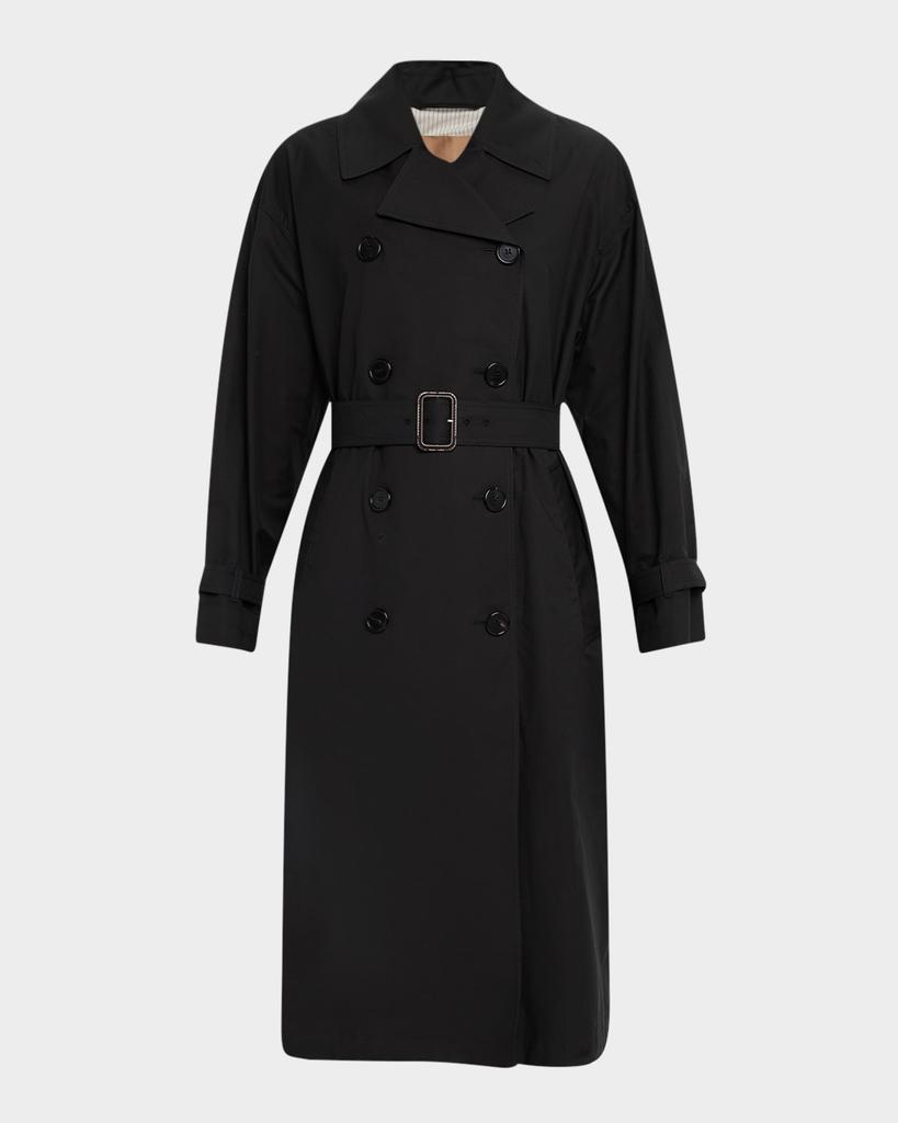 コート Max Mara SS23 'Mescal trench coat (MESCAL 001) Max Mara Mescal denim-jacquard trench coat - Coats - Free