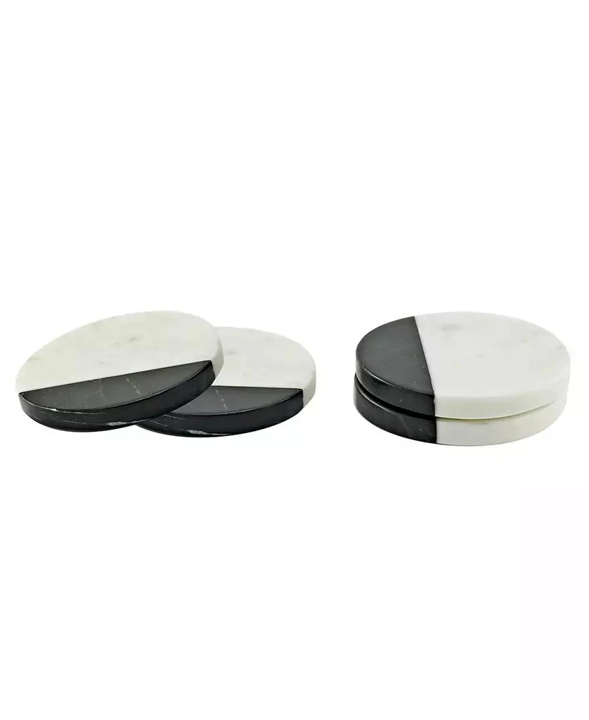 Godinger Marble Coasters 4" Square, Set of 4 1
