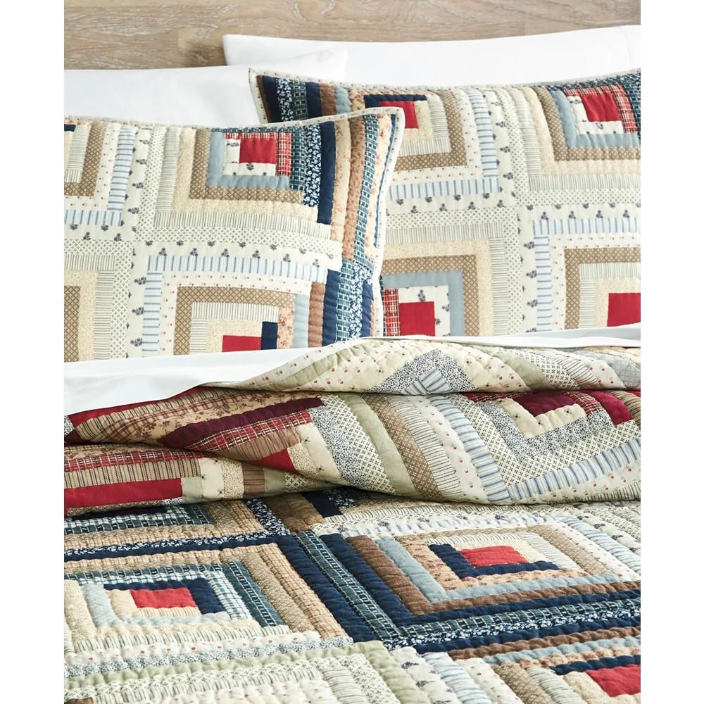 Charter Club Log Cabin Artisan Cotton Quilt, Full/Queen, Created for Macy's 2