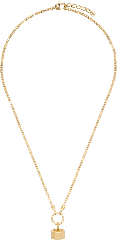 Givenchy Logo Embossed Coin Pendant Necklace, 16