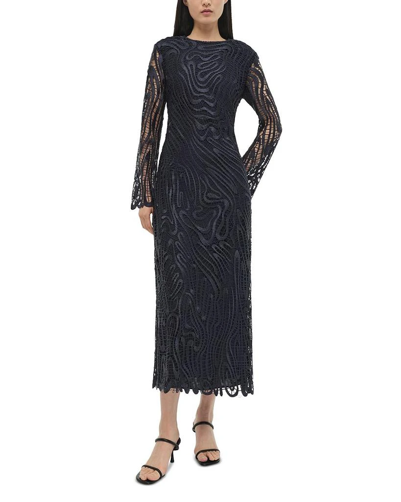 SIMKHAI Vanina Long Sleeve Lace Midi Dress 1