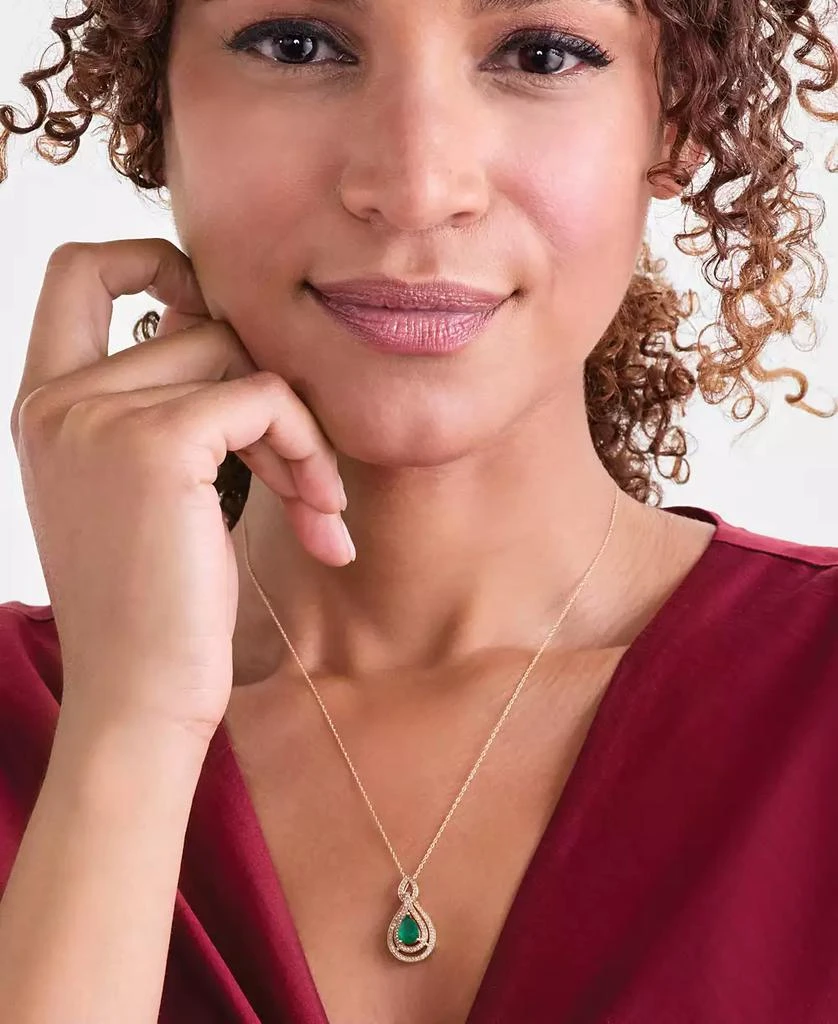 Macy's Sapphire (1-1/4 ct. t.w.) & Diamond (1/4 ct. t.w.) 18" Pendant Necklace in 14k White Gold (Also available in Tanzanite, Emerald and Ruby) 5