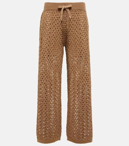 Brunello Cucinelli Cotton, linen and silk sweatpants 1
