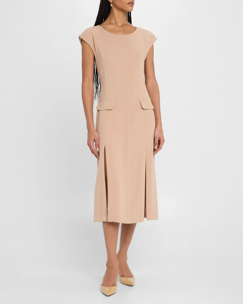 Black Halo Lali Double-Slit Midi Dress 4