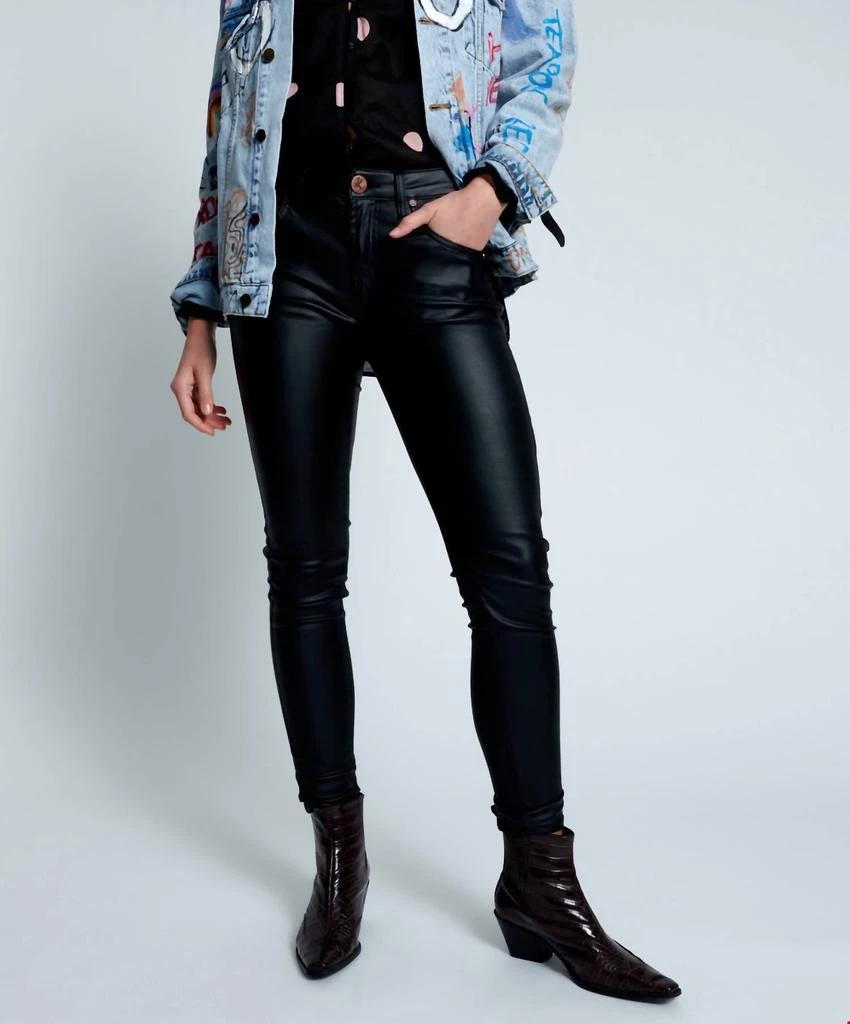 One Teaspoon One Teaspoon - Wet Black Freebirds II High Waist Skinny Jeans 4