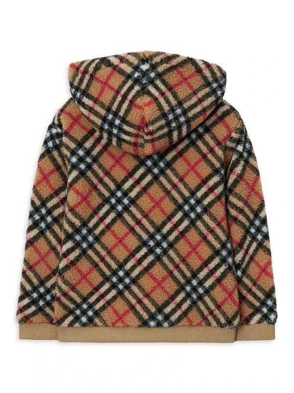 Burberry Little Kid's & Kid's Check Zip Fleece Hoodie 2